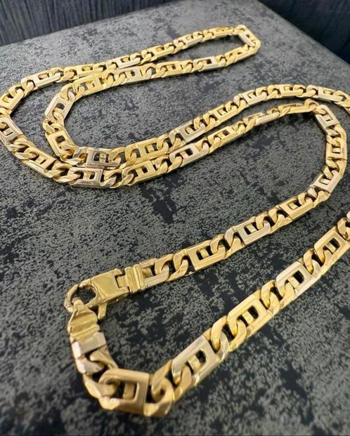 Prachtige 18 karaats gouden massieve rolex schakel ketting, Sieraden, Tassen en Uiterlijk, Kettingen, Zo goed als nieuw, Goud