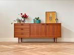 Vintage dressoir teak hout jaren 50/60/70 siedeboard, Ophalen, Gebruikt, 100 tot 150 cm, 25 tot 50 cm