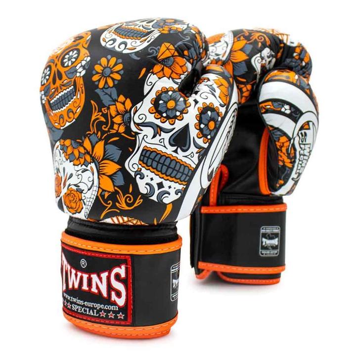 Bokshandschoenen Twins FBGVL53 Dia de Muertos Orange, Sport en Fitness, Boksen, Nieuw, Bokshandschoenen, Verzenden