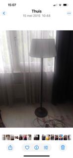 Schemerlamp  staande lamp koper met stoffen kap, Huis en Inrichting, Ophalen of Verzenden, Zo goed als nieuw, 75 cm of meer