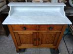 Antieke kast commode wastafel badkamermeubel marmer vintage, Ophalen of Verzenden