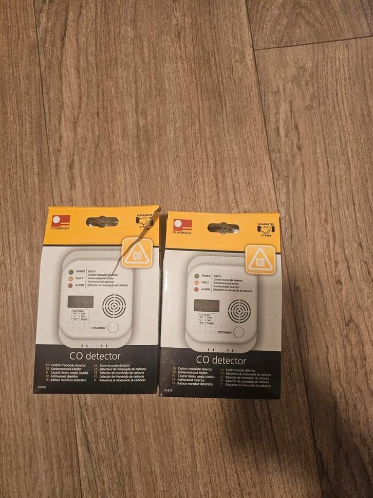 2x Flamingo CO detector FA370 – nieuw in verpakking, Doe-het-zelf en Verbouw, Alarmsystemen, Nieuw, Detector, Sensor of Melder