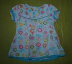 Blauw Bloemetjes Jurkje HEMA (68), Kinderen en Baby's, Babykleding | Maat 68, Meisje, Jurkje of Rokje, Ophalen of Verzenden, Zo goed als nieuw