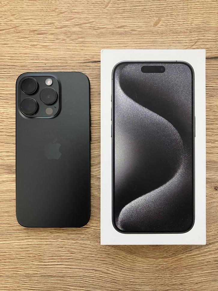 Iphone 15 pro met apple care + en krasvrij, Telecommunicatie, Mobiele telefoons | Apple iPhone, Zo goed als nieuw, 128 GB, Zonder simlock
