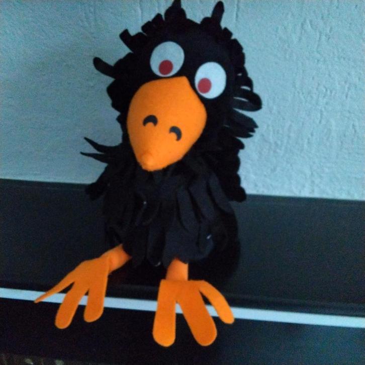 Meneer de raaf grote fabeltjeskrant handpop poppenkastpop, Kinderen en Baby's, Speelgoed | Knuffels en Pluche, Overige typen, Ophalen of Verzenden