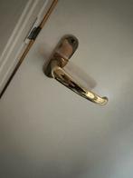 Messing Deurbeslag - Klink met Slot, Doe-het-zelf en Verbouw, Hang- en Sluitwerk, Ophalen, Gebruikt, Koper of Messing, Klink of Kruk