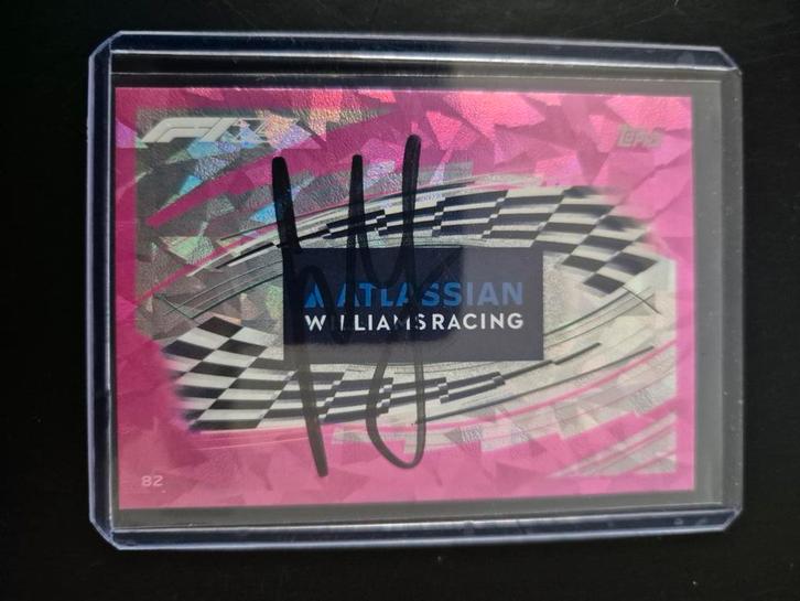 Carlos Sainz handtekening F1 kaart op logo Williams Racing, Verzamelen, Automerken, Motoren en Formule 1, Nieuw, Formule 1, Ophalen of Verzenden