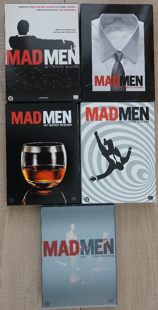Mad men Seizoen 1 t/m 5 DVD boxen, Cd's en Dvd's, Dvd's | Tv en Series, Gebruikt, Boxset, Drama, Ophalen of Verzenden