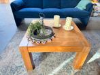 Blank teakhouten zware salontafel., Ophalen, 50 tot 100 cm, 50 tot 100 cm, Zo goed als nieuw