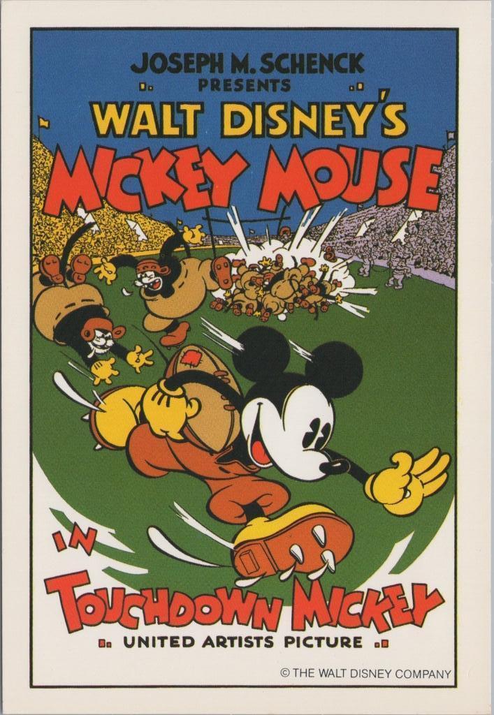 Walt Disney - Micky Mouse - Touchdown Mickey, Verzamelen, Ansichtkaarten | Themakaarten, Ongelopen, 1980 tot heden, Overige thema's