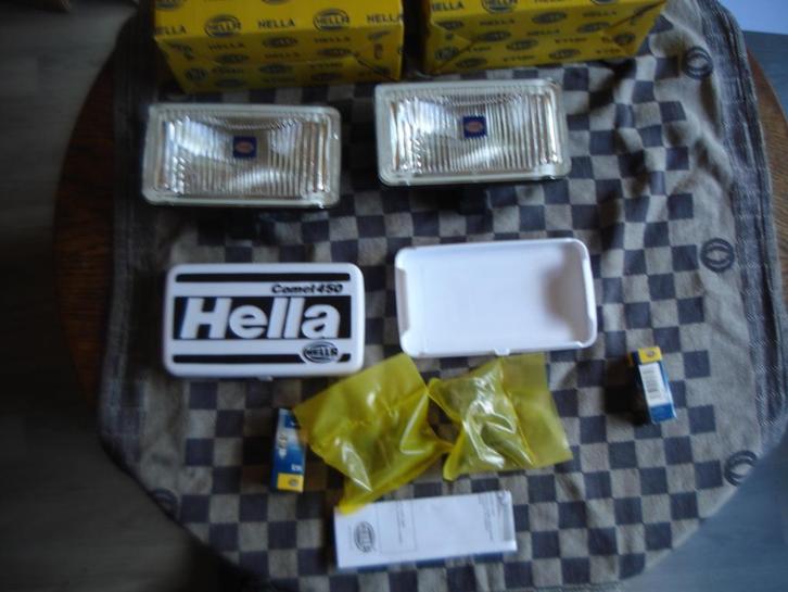 oldtimer 2 hella witte mistlampen type comet 450 met covers, Auto-onderdelen, Verlichting, Nieuw, Verzenden