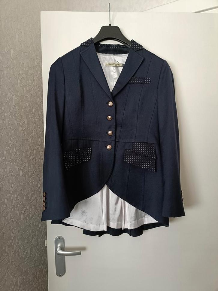 Dressuur Wedstrijd Jasje Maat 42 met gratis pikeur blouse, Dieren en Toebehoren, Paardrijkleding, Zo goed als nieuw, Bovenkleding