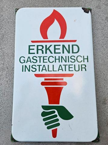 Emaille Bordje Erkend Gastechnisch Installateur beschikbaar voor biedingen