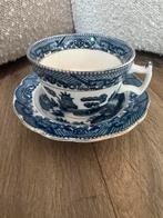 Vintage Chinees porseleinen kop & schotel Blue Willow stijl, Antiek en Kunst, Ophalen