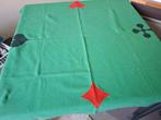 Handgeborduurd kaartkleed bridgekleed poker, Ophalen of Verzenden, Gebruikt