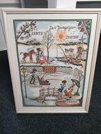 Geborduurd schilderij, Huis en Inrichting, Woonaccessoires | Schilderijen, Tekeningen en Foto's, Ophalen of Verzenden, Minder dan 50 cm