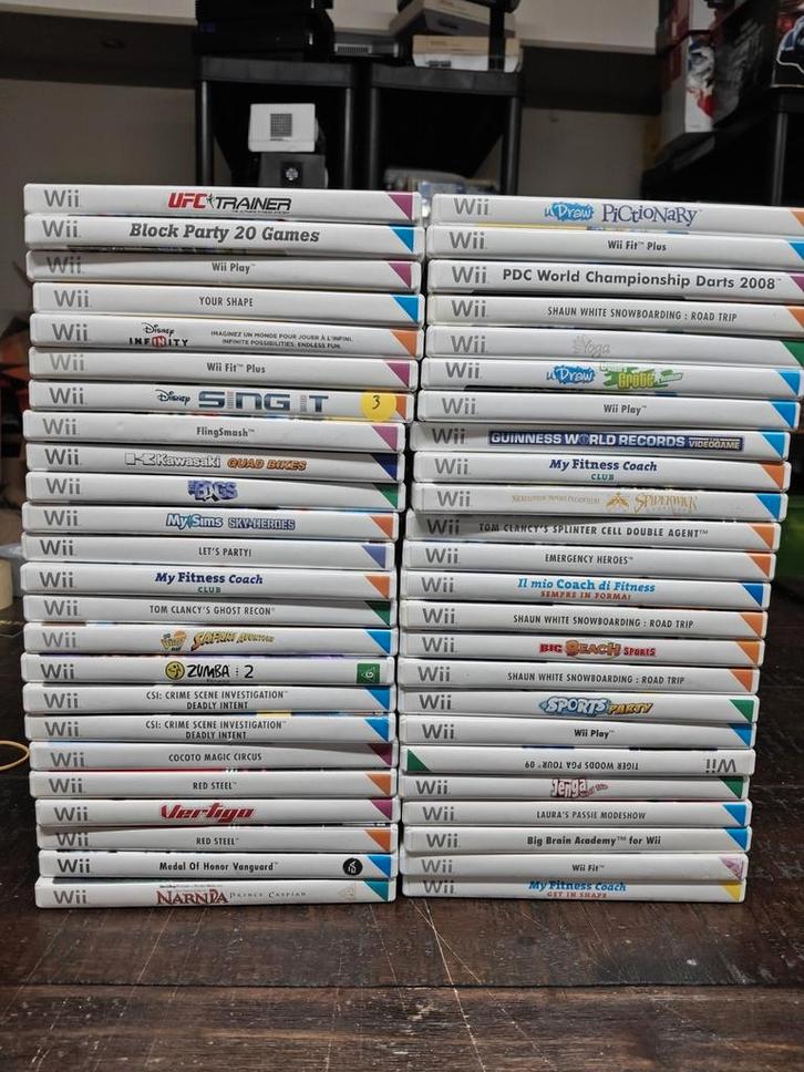 Partij 48 Wii Games, Spelcomputers en Games, Games | Nintendo Wii, Zo goed als nieuw, Sport, 3 spelers of meer, Vanaf 3 jaar, Ophalen of Verzenden