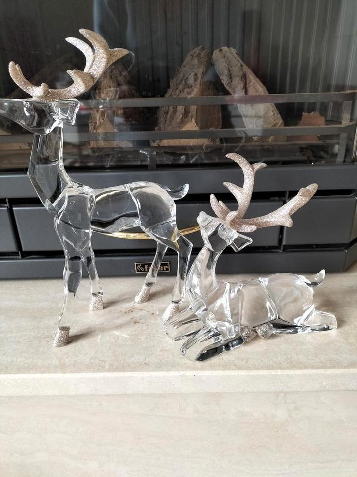 Herten Modern Design perspex 30 en 19 cm hoog, Diversen, Kerst, Nieuw, Ophalen of Verzenden