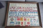 antieke gekleurde merklap cq letterlap rond 1800, Ophalen of Verzenden