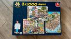 Jan van Haasteren - 3 puzzels van 1000 stukjes, Hobby en Vrije tijd, Ophalen of Verzenden, 500 t/m 1500 stukjes, Zo goed als nieuw