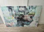 Abstract Schilderij Vrouwelijk Profiel 120x80cm, Ophalen