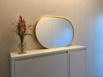 NIEUWE ovale, gouden spiegel, Huis en Inrichting, Woonaccessoires | Spiegels, Minder dan 50 cm, Nieuw, Ophalen of Verzenden, Minder dan 100 cm
