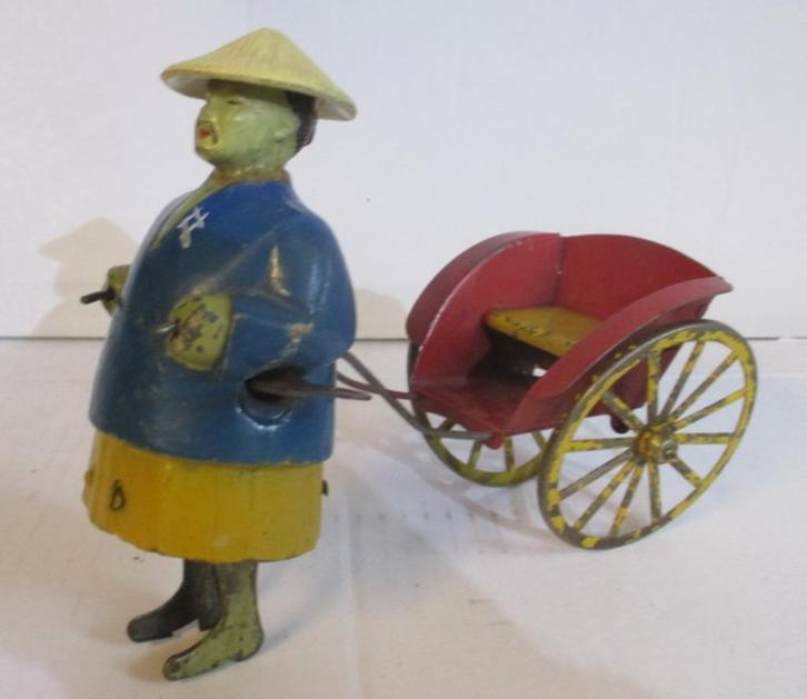 antiek tin toy wind up speelgoed Chinees met risjk, Antiek en Kunst, Antiek | Speelgoed, Verzenden