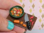 Poppenhuis miniatuur eten - handgemaakt UNIEK - noedelsoep m, Hobby en Vrije tijd, Ophalen of Verzenden, Nieuw