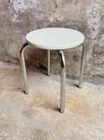 Jaren 80 kruk met chromen poten, Gebruikt, Onbekend, Ophalen of Verzenden, Onbekend