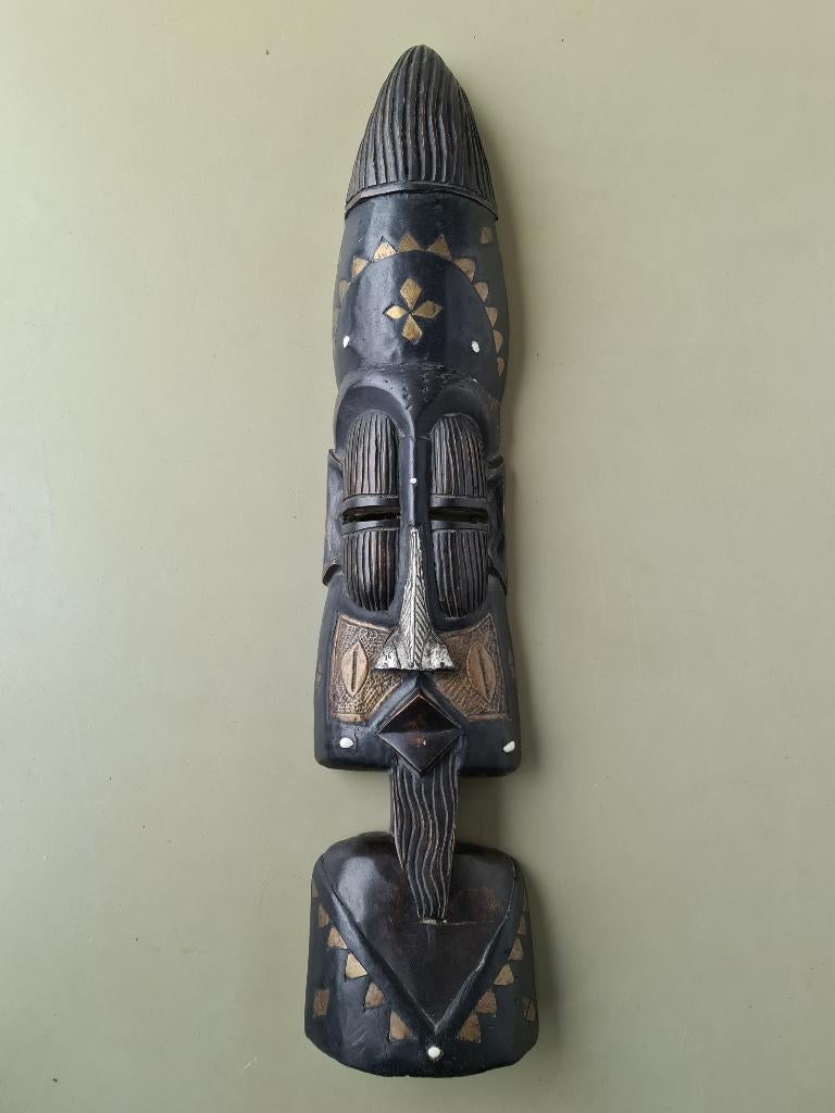 div. Afrikaans houten maskers kruk tribal Ashanti Luba Ghana, Ophalen of Verzenden