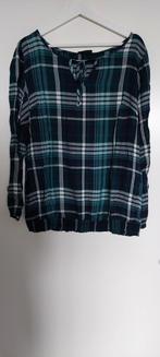 Geruite blouse maat  40/42 met elastiek in de band en mouwen, Maat 38/40 (M), Zo goed als nieuw, Ophalen
