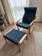 Ikea Fauteuil - POÄNG - Hillared donkerblauw, Minder dan 75 cm, Ophalen of Verzenden, Zo goed als nieuw, 50 tot 75 cm