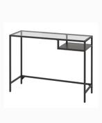 Bureau ikea zwartbruin/glas vittsjo, Huis en Inrichting, Ophalen, Gebruikt