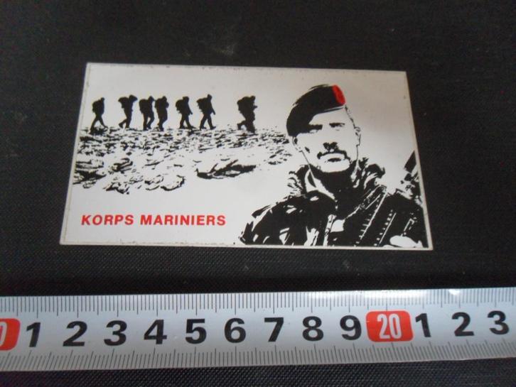 sticker leger marine korps mariniers wit*, Verzamelen, Stickers, Zo goed als nieuw, Ophalen