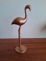 Vintage staande messing en brons  flamingo, Ophalen of Verzenden