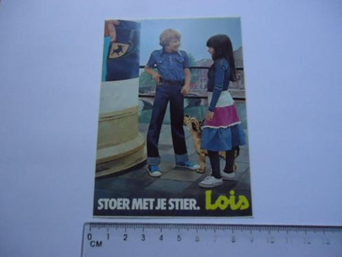 sticker oud Lois jeans strip mokum gracht retro kind stoer, Verzamelen, Stickers, Zo goed als nieuw, Bedrijf of Vereniging, Verzenden