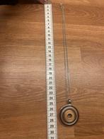 Vintage Ketting met Ronde Hanger, Sieraden, Tassen en Uiterlijk, Kettingen, Gebruikt, Bruin, Ophalen of Verzenden, Overige materialen