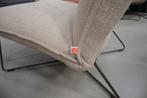 Luxe fauteuil EARL Jess Design metaal stof naturel beige, Huis en Inrichting, Fauteuils, 75 tot 100 cm, Metaal, Zo goed als nieuw