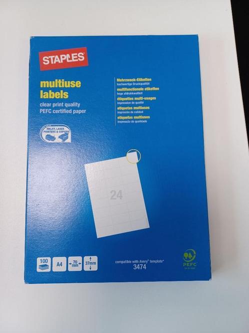 10 doosjes Staples etiketten 24 etiketten per vel, Diversen, Papierwaren, Nieuw, Ophalen