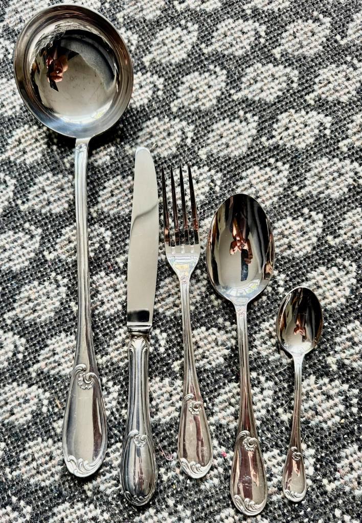 Vintage Antiek Cailar Bayard Cutlery Set Silver, Antiek en Kunst, Antiek | Bestek, Ophalen of Verzenden