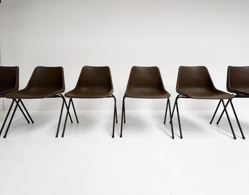 Set van 6 Polyprop stoelen van Robin Day, 1960's beschikbaar voor biedingen