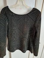 Zwart shirt met lange mouwen maat L .retro motief, Ophalen of Verzenden, Gedragen, Zwart, Lange mouw