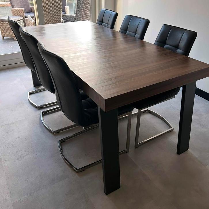 Te koop complete eethoek, mag weg voor weinig weg!, Huis en Inrichting, Complete eetkamers, Gebruikt, 4 tot 6 stoelen, Ophalen