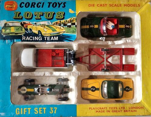 Corgi Toys Gift Set 37 Lotus Racing Team, Hobby en Vrije tijd, Modelauto's | 1:43, Gebruikt, Auto, Corgi, Verzenden
