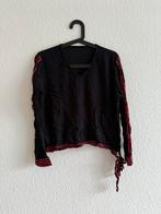 Zwart-rode longsleeve met strepen van C&S, maat L, C&S, Zwart, Maat 42/44 (L), Ophalen of Verzenden
