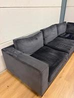 Mooie luxe suede velvet  blauw paarse hoekbank - GEREINIGD!!, Huis en Inrichting, Ophalen, Luxe, Hoekbank, 300 cm of meer