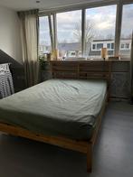 Tweepersoonsbed inclusief lattenbodem, Huis en Inrichting, Slaapkamer | Bedden, Gebruikt, 140 cm, Hout, Ophalen