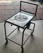 Vintage industriële trolley, Ophalen, Gebruikt, Metaal of Aluminium, 75 cm of meer