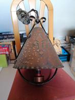 Retro koperen lamp jaren 70, Minder dan 50 cm, Ophalen of Verzenden, Zo goed als nieuw