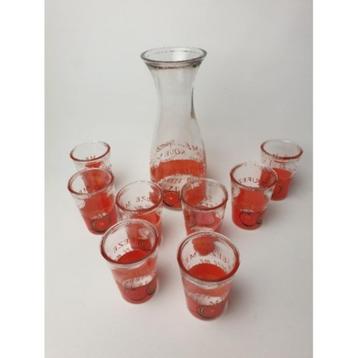 # Vintage squeeze me orange juice karaf en 8 glazen beschikbaar voor biedingen